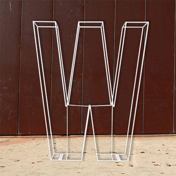 Wire Letter – W – White – 180cmH