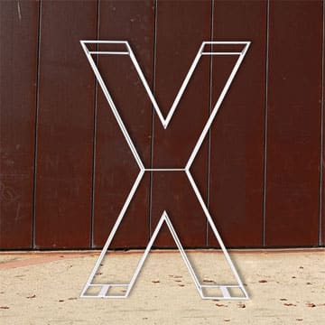 Wire Letter – X – White – 180cmH
