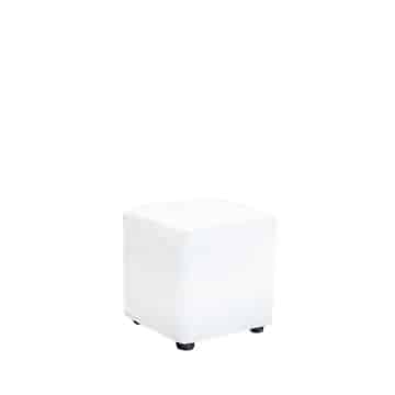 Modular Cube Ottoman – White – 40cmW x 40cmD x 45cmH