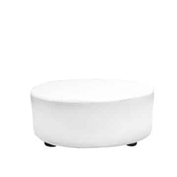 Modular Round Ottoman – White – 110cmW x 45cmH