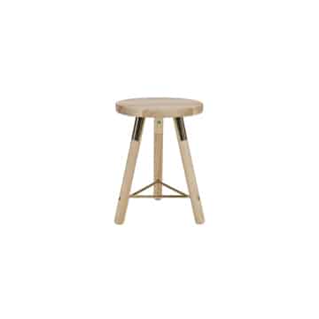 Nordic Low Stool – Gold – 46cmH