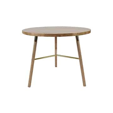 Nordic Dining Table – Gold – 90cmW x 75cmH