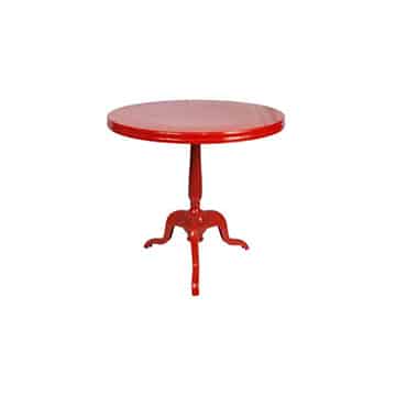 New York Cafe Table – Scarlet Red – 75cmW x 70cmH