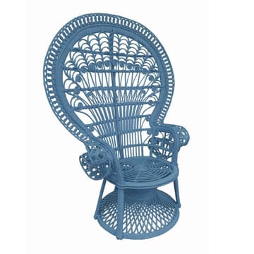 Peacock Chair – Blue – 100cmW x 53cmD x 150cmH