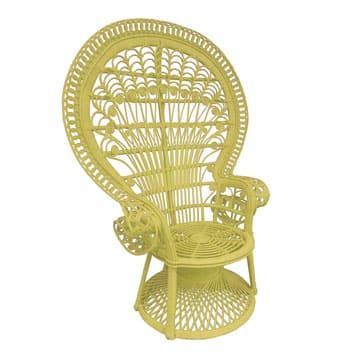 Peacock Chair – Yellow – 100cmW x 53cmD x 150cmH