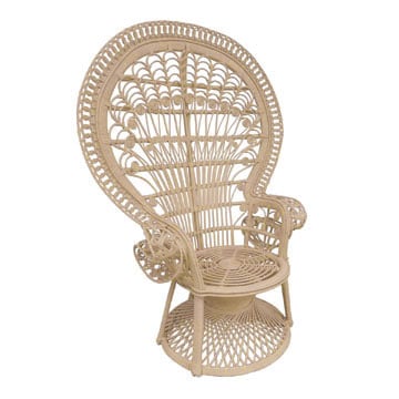 Peacock Chair – Natural – 100cmW x 53cmD x 150cmH (Unpacked)