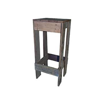 Rustic Bar Stool – Recycled Timber – 35cmH
