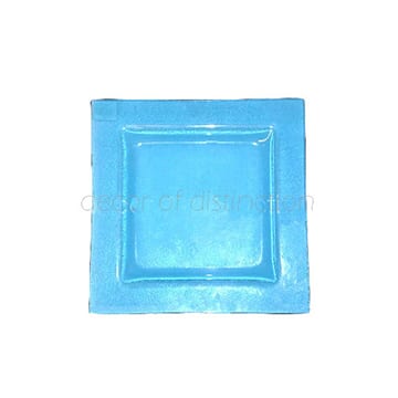 Charger Plate – Light Blue Glass – Square