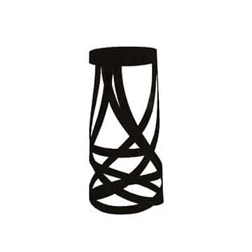 Ribbon Bar Stool – Black – 38cmW x 75cmH