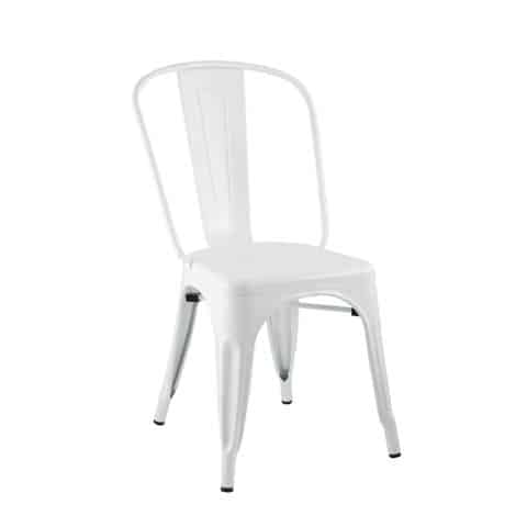 Tolix Chair – White – 44cmW x 36cmD x 85cmH