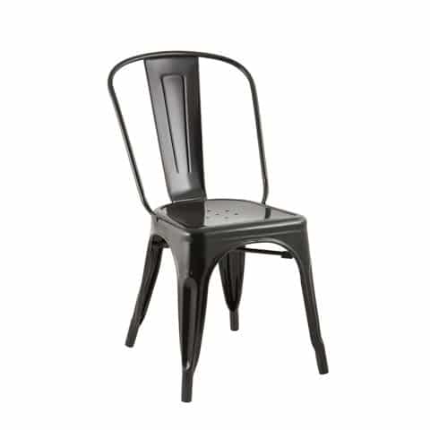 Tolix Chair – Black – 44cmW x 36cmD x 85cmH