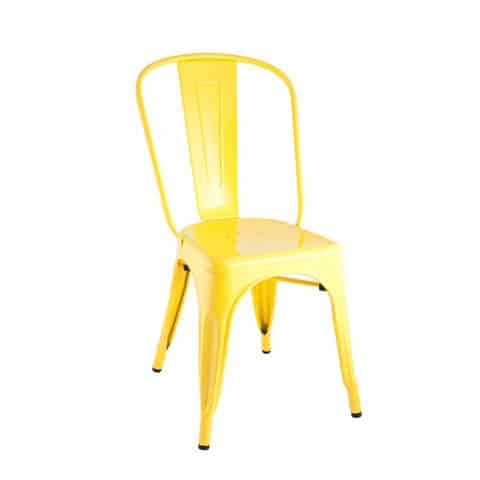 Tolix Chair – Yellow – 44cmW x 36cmD x 85cmH
