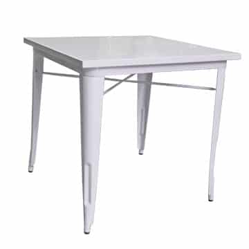 Tolix Cafe Table – White – 80cmW x 73cmH