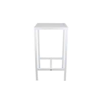 Italia Bar Table – White Frame with White Top – 60cmL x 60cmW x 110cmH