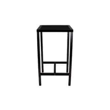 Italia Bar Table – Black Frame with Black Top – 60cmL x 60cmW x 110cmH