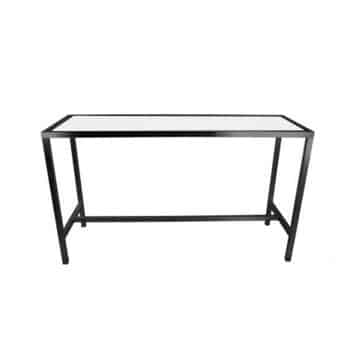 Italia Tapas Table – Black Frame with White Top – 180cmL x 60cmW x 110cmH