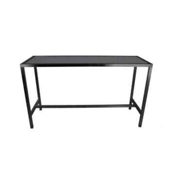 Italia Tapas Table – Black Frame with Black Top – 180cmL x 60cmW x 110cmH