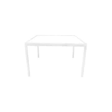 Italia Dining Table – White Frame with White Top – 120cmL x 120cmW x 75cmH