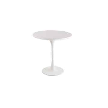 Tulip Side Table – White Resin – 50cmW x 52cmH