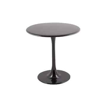 Tulip Cafe Table – Black Resin – 60cmW x 75cmH