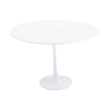 Tulip Dining Table – White Resin – 120cmW x 75cmH
