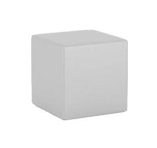 Illumin8 Glow Cubic Ottoman – White – 40cmW x 41cmH