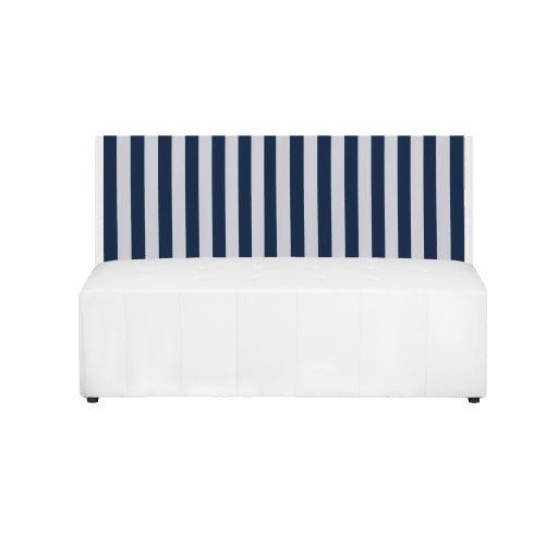 Lillian Headboard – Royal Blue and White Stripe – 157cmW x 91cmH