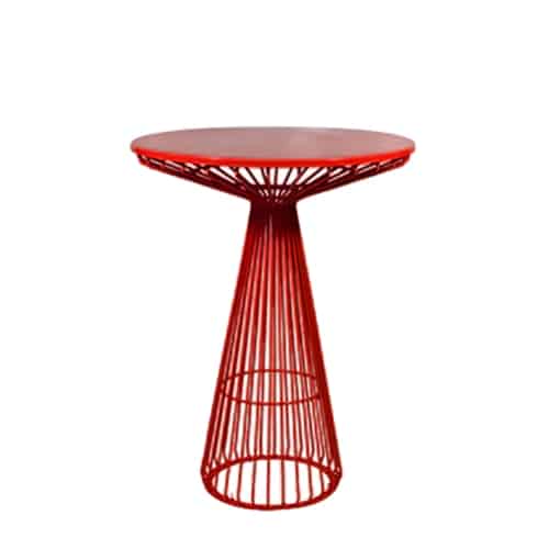 Wireworx Bar Table – Red – 75cmW x 105cmH