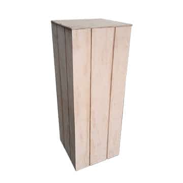 Rectangular Plinth – Natural Timber – 36cmW x 36cmD x 100cmH