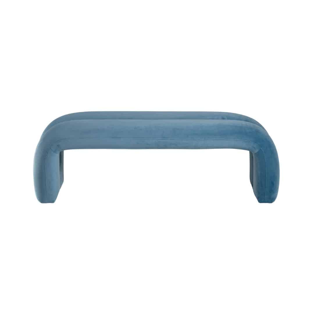 Apollo Bench Seat – Sky Blue Velvet