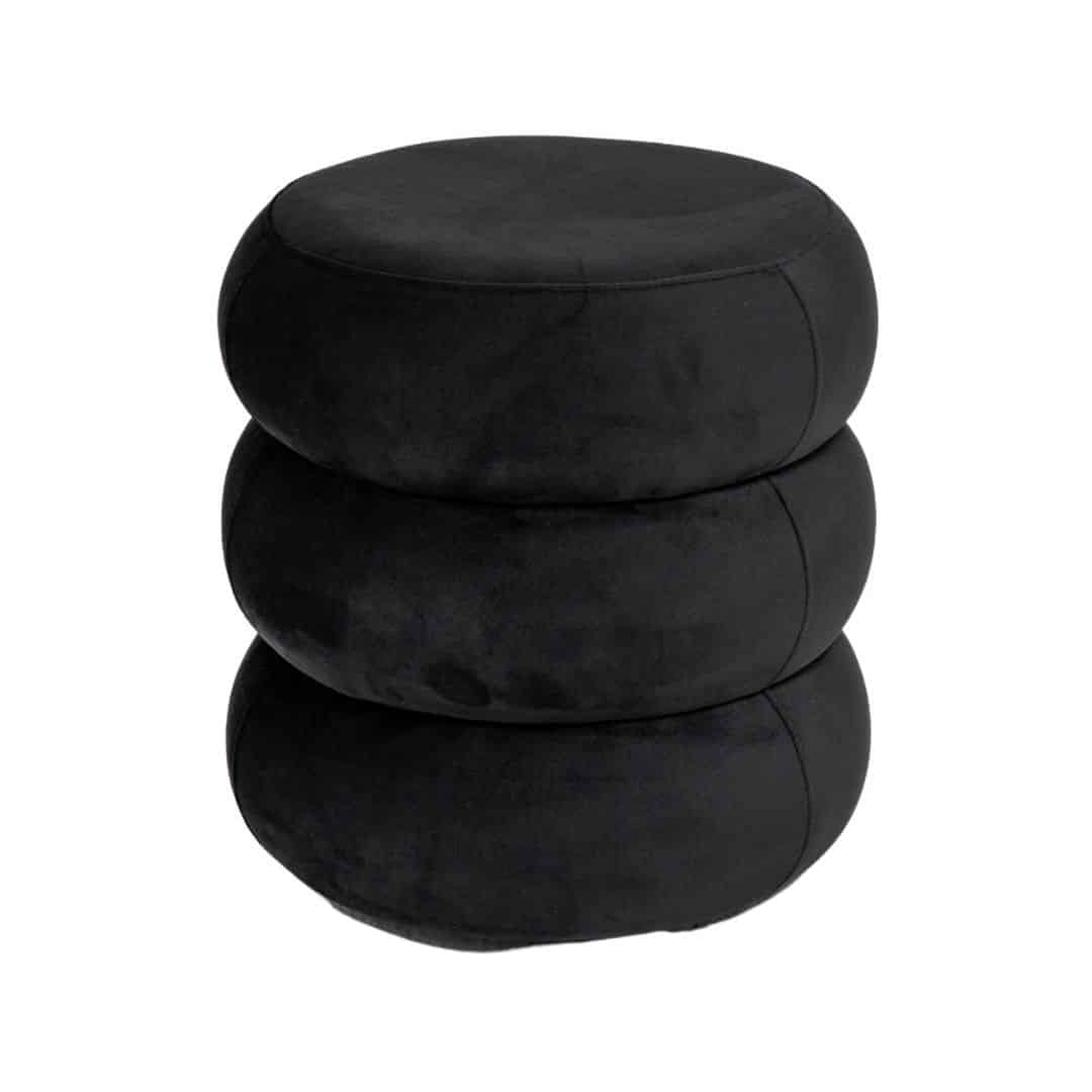 Apollo Ottoman – Black Velvet