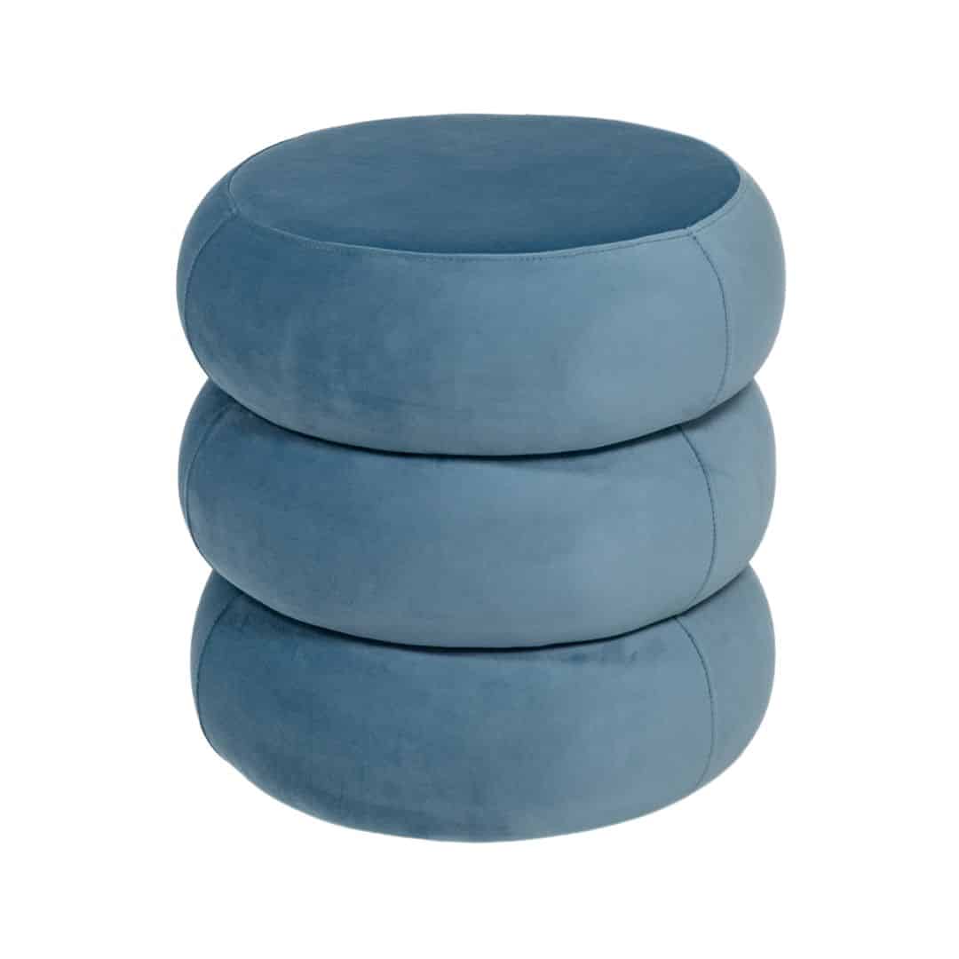 Apollo Ottoman – Sky Blue Velvet
