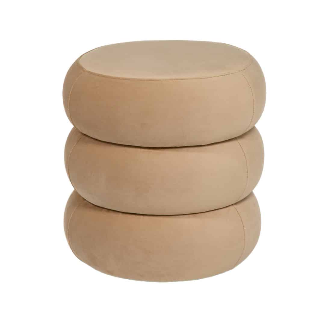 Apollo Ottoman – Stone Velvet