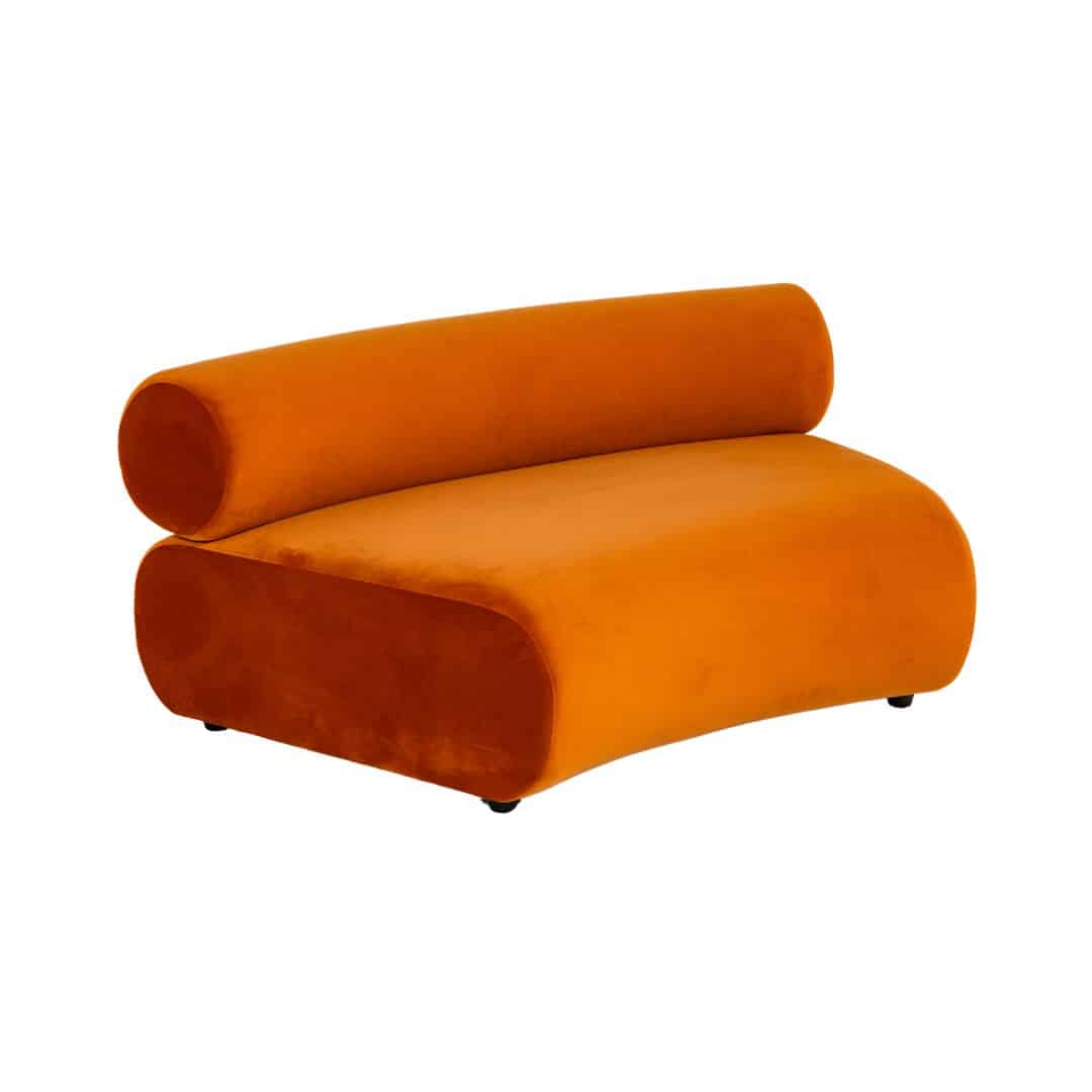 Apollo Single Curved Lounge – Sienna Velvet
