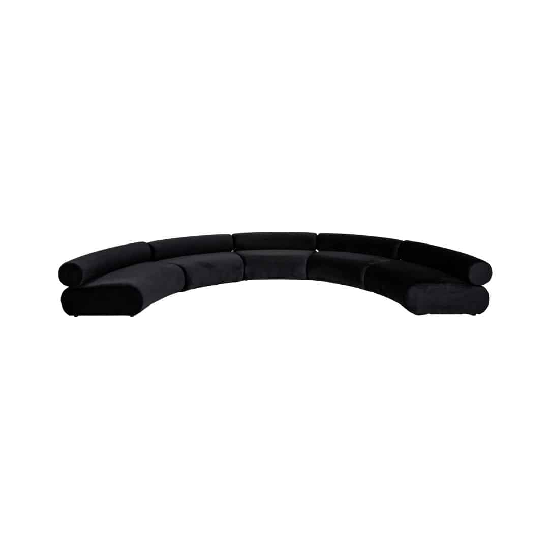 Apollo Half Curved Lounge – Black Velvet