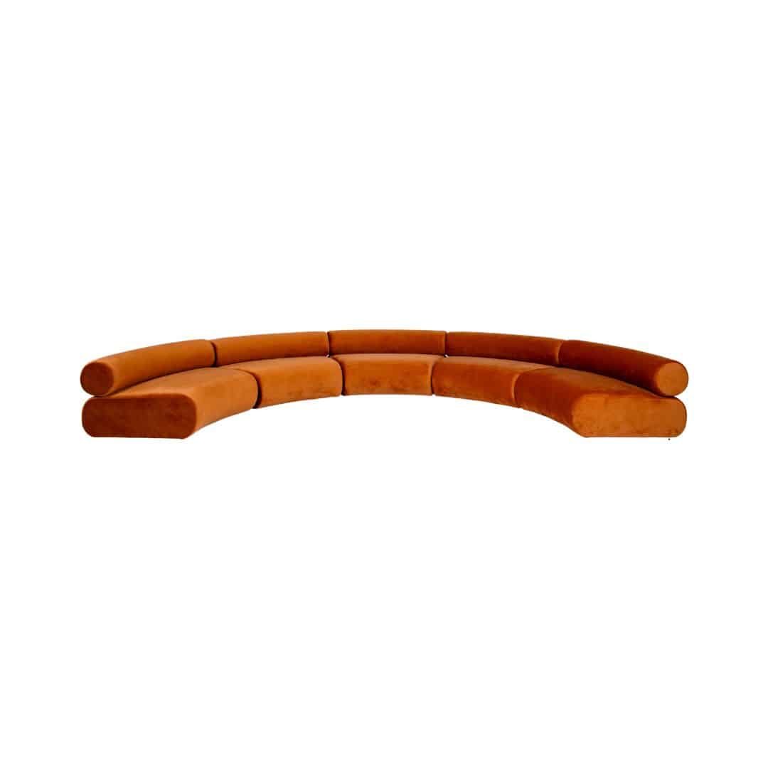 Apollo Half Curved Lounge – Sienna Velvet