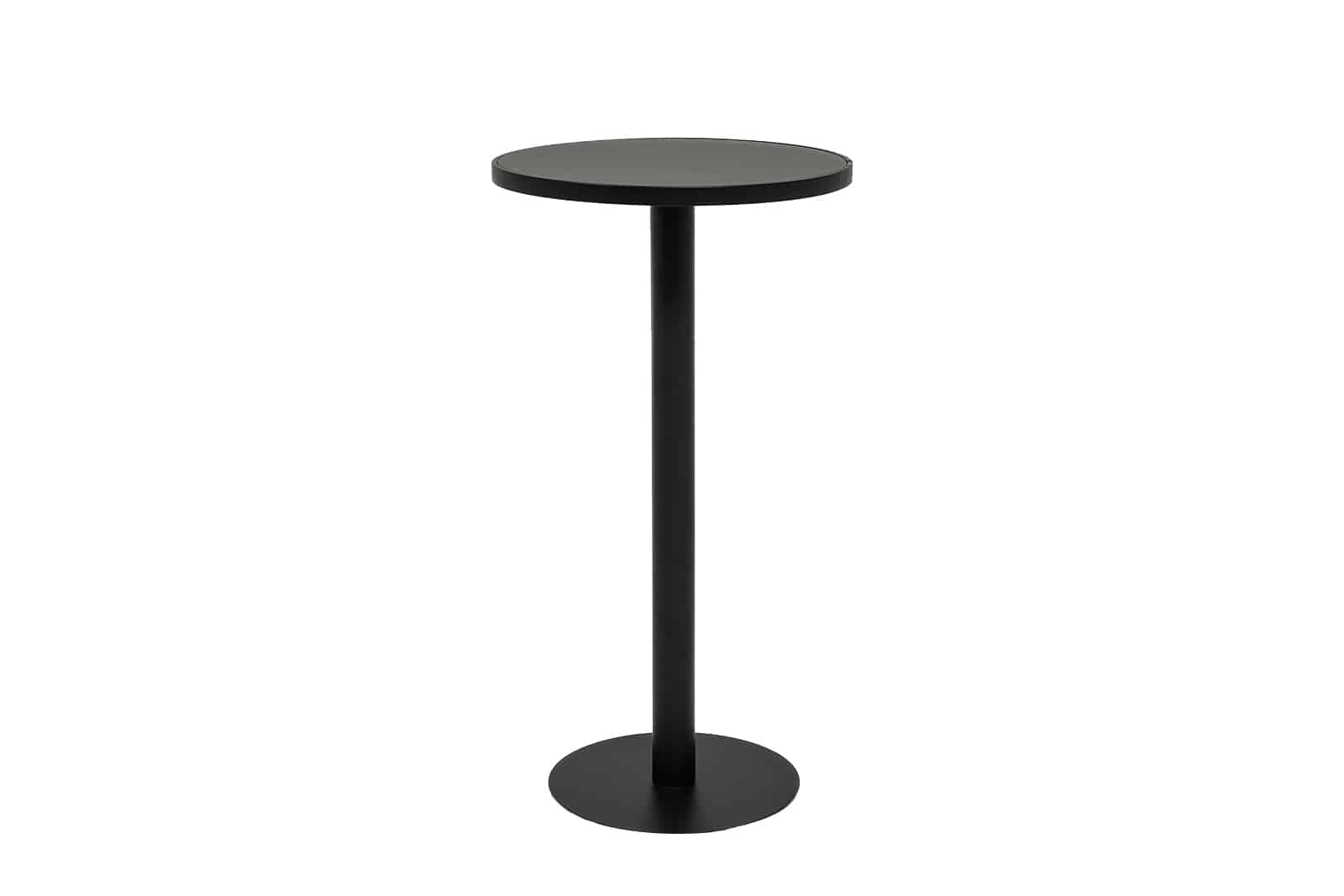 Atlas Bar Table – Black with Black Top – 60cmW x 110cmH