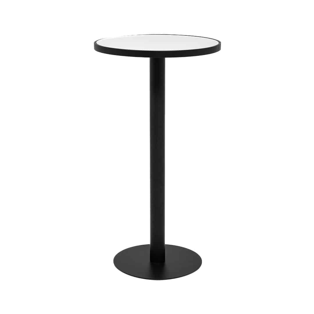 Atlas Bar Table – Black with White Top