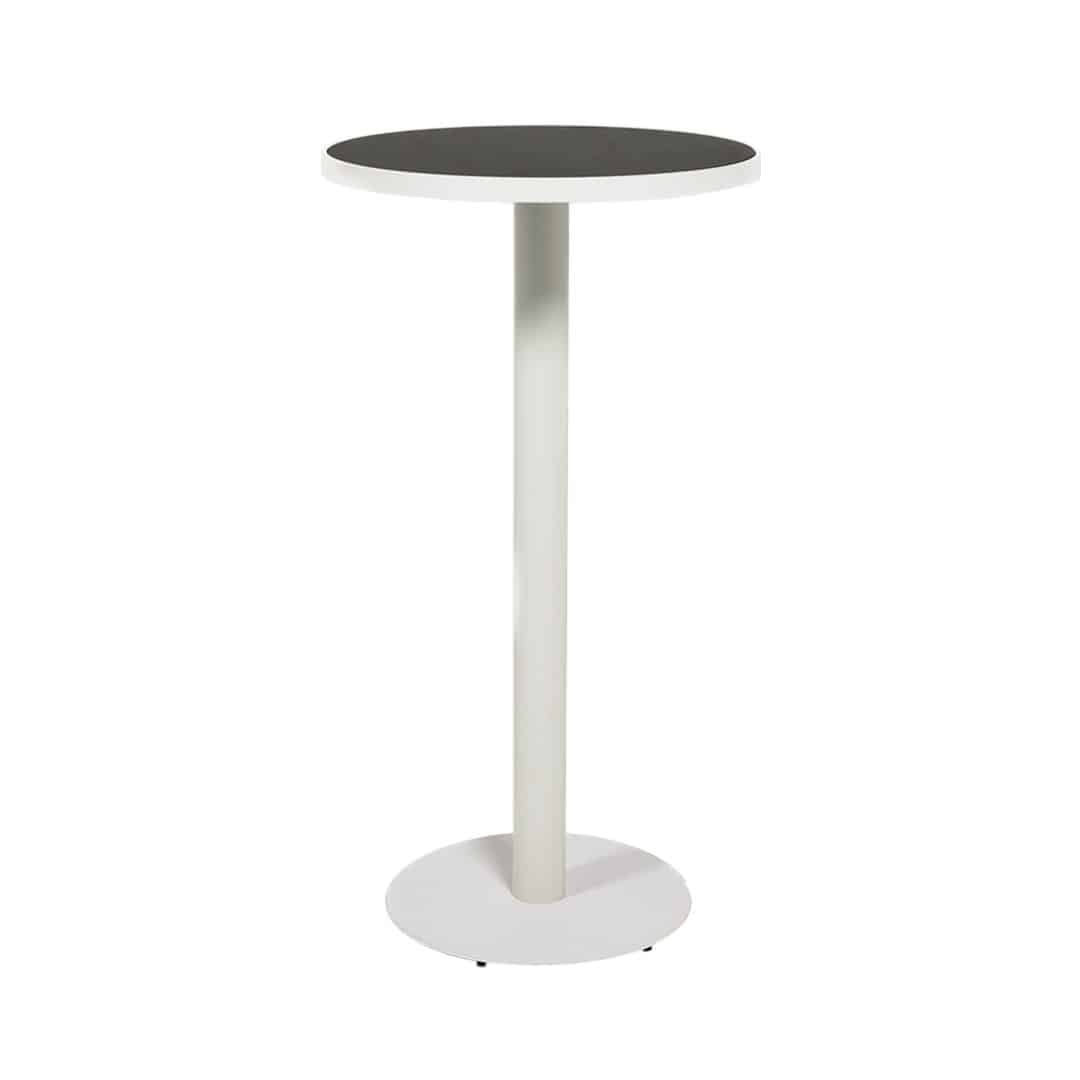 Atlas Bar Table – White with Black Top