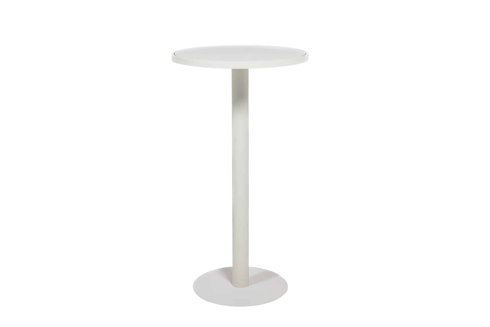 Atlas Bar Table – White with White Top – 60cmW x 110cmH