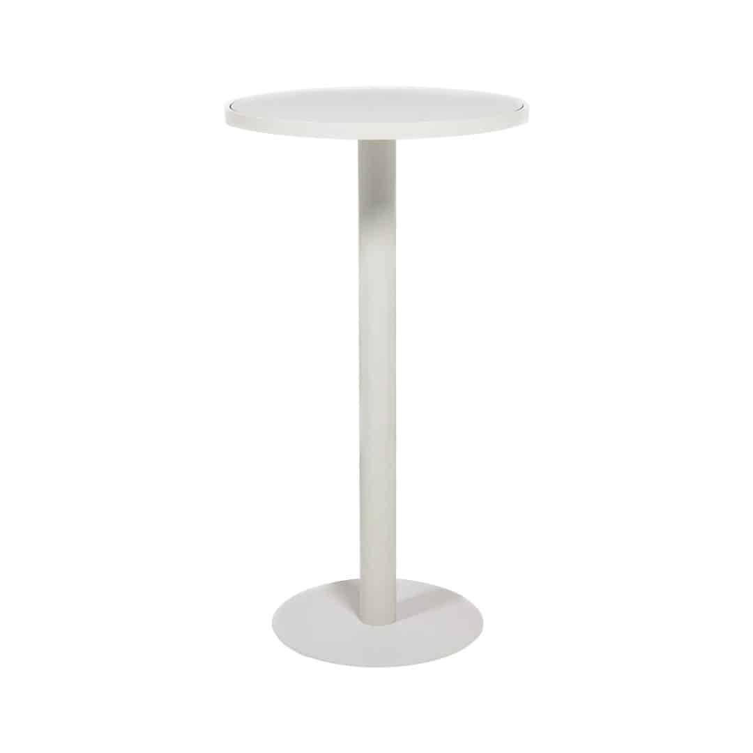 Atlas Bar Table – White with White Top