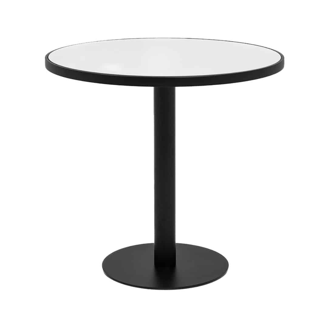 Atlas Cafe Table – Black with White Top