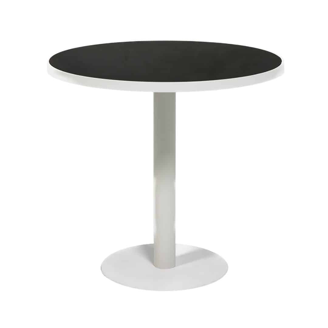 Atlas Cafe Table – White with Black Top