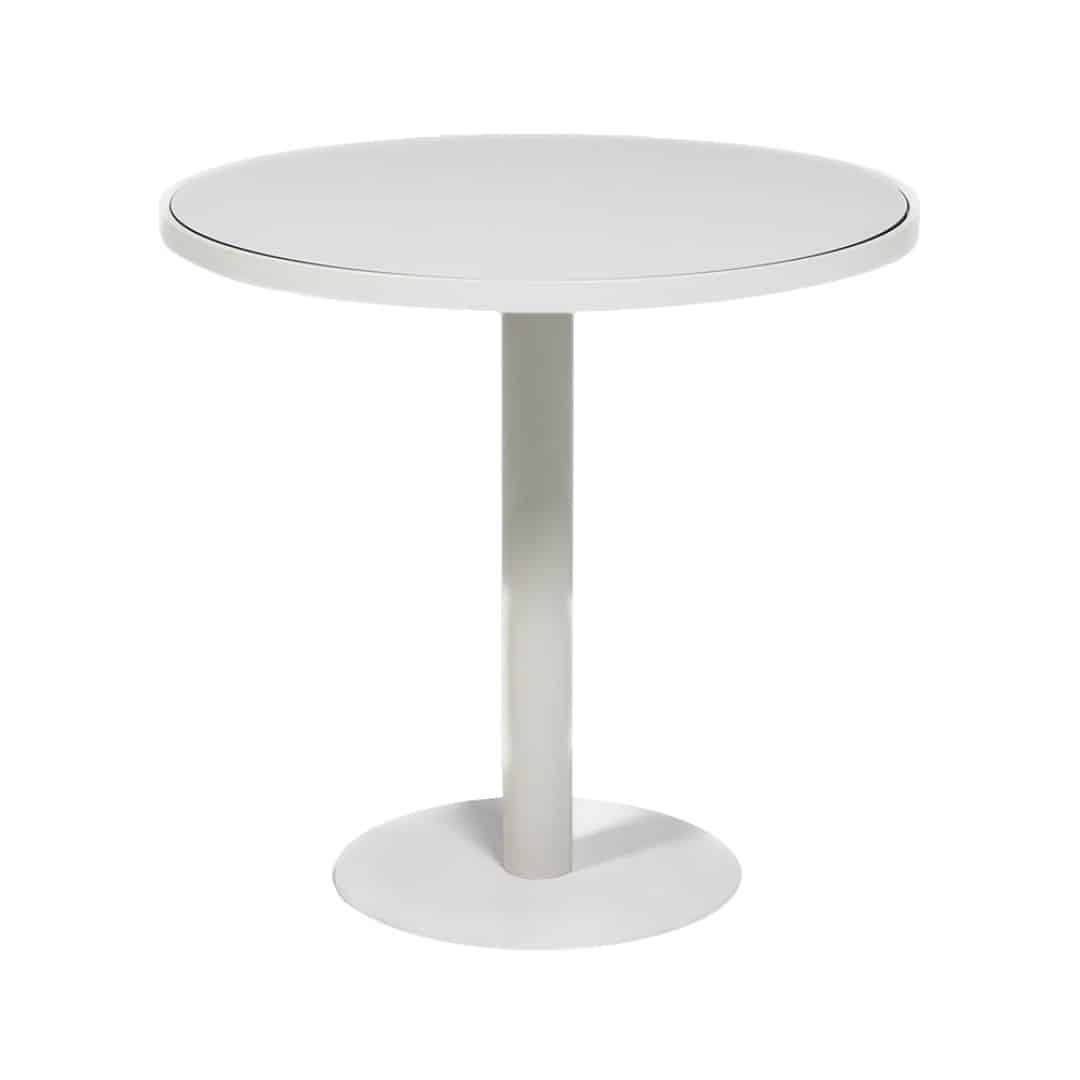 Atlas Cafe Table – White with White Top