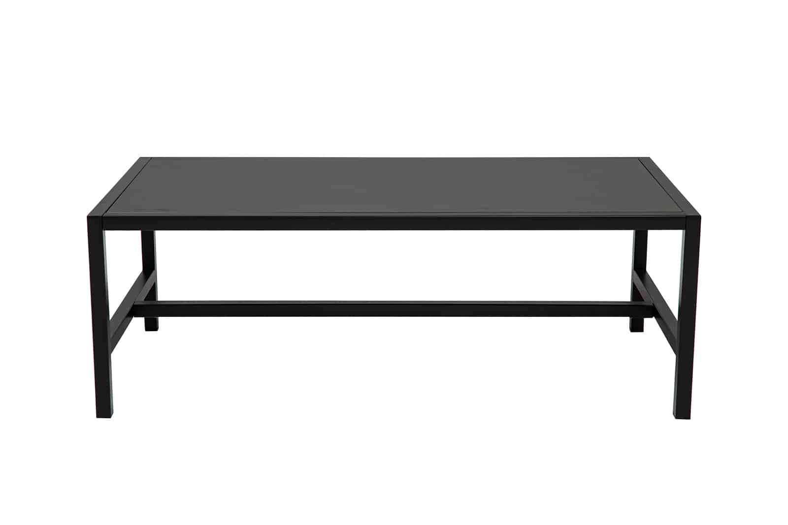 Atlas Rectangular Coffee Table – Black with Black Top – 120cmL x 60cmD x 42cmH