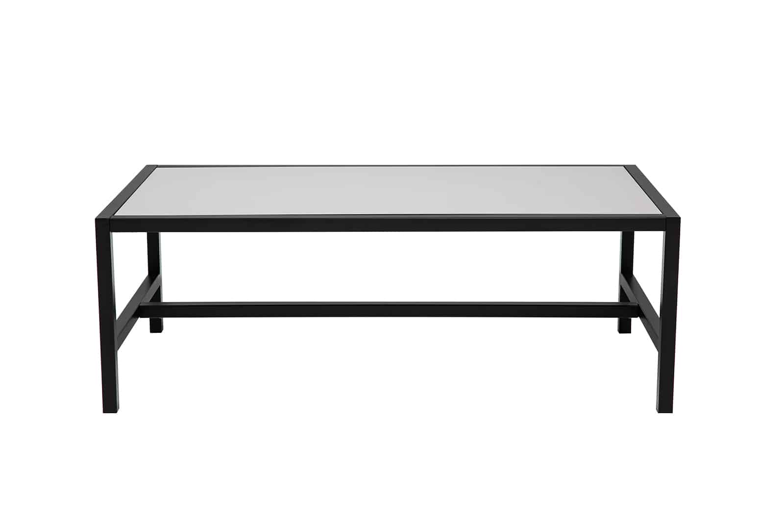 Atlas Rectangular Coffee Table – Black with White Top – 120cmL x 60cmD x 42cmH