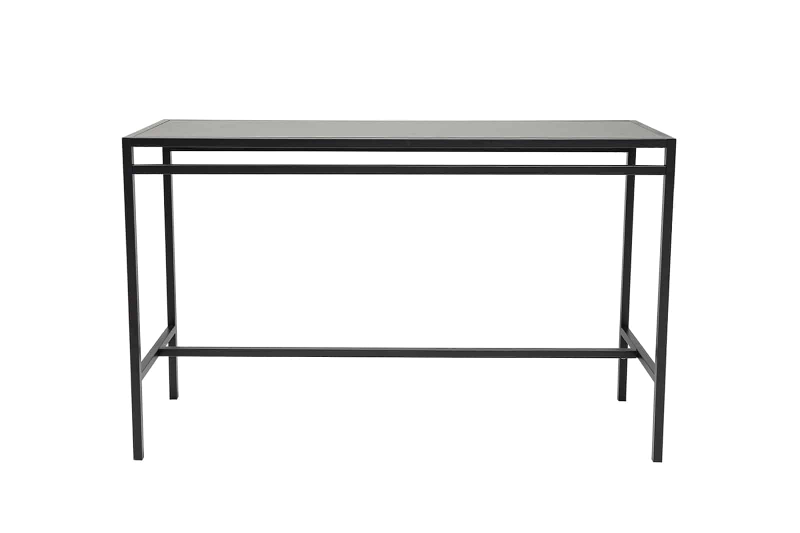 Atlas Tapas Table – Black with Black Top – 180cmL x 60cmD x 112cmH