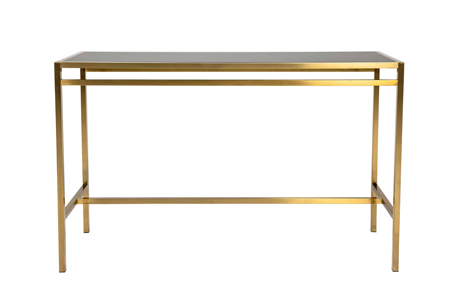 Atlas Tapas Table – Gold with Black Top – 180cmL x 60cmD x 112cmH