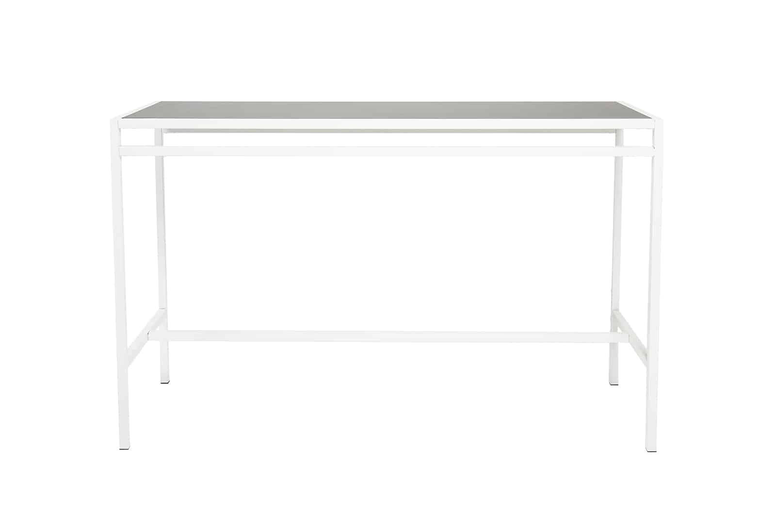 Atlas Tapas Table – White with Black Top – 180cmL x 60cmD x 112cmH