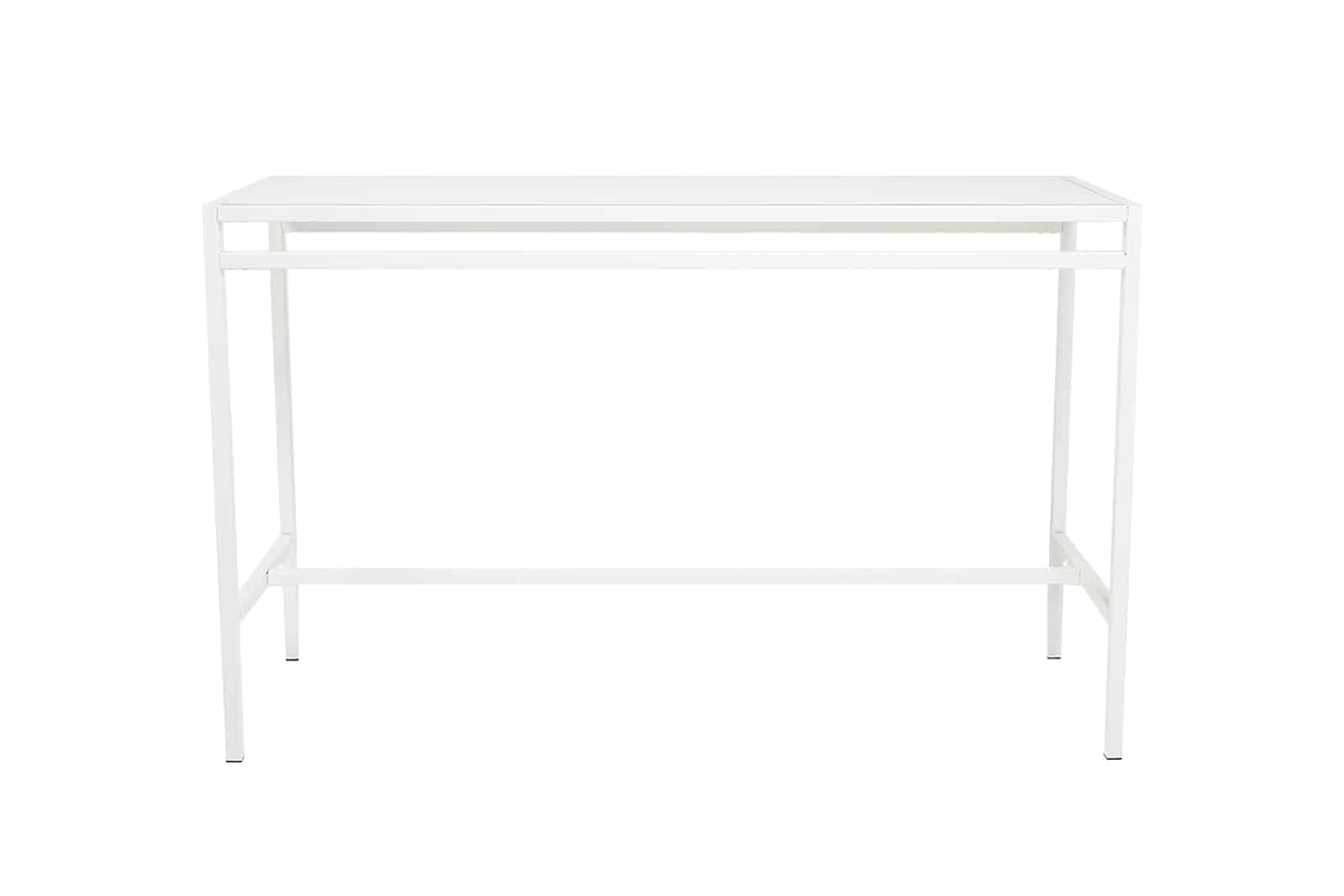 Atlas Tapas Table – White with White Top – 180cmL x 60cmD x 112cmH